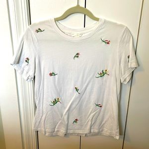 H&M, short sleeve, white top